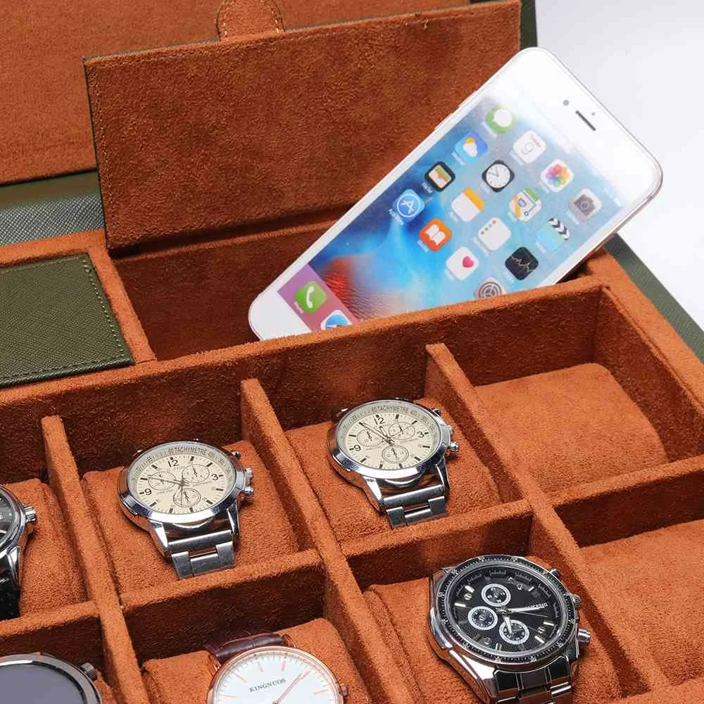 Custom Luxury Leather Watch Box Innovative Roll Pouch Cases & Boxes for Travel Storage for Watches-Top Customer Reviews