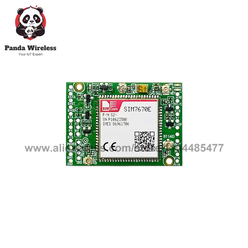 SIM7670E CAT1 CORE BOARD GEEN GPS-module Dual-row Pin LTE B2/B4/B5/B12/B13/B66 Cat1 4G Qualcomm chip Breadboard Met FPC Antenne