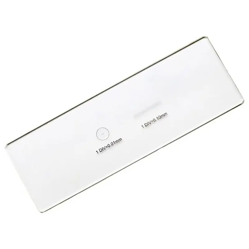 

B97A-Microscope Calibration Slide For Precise Measurement And Quality Control- Dual Scales In DIV 0.01Mm Units