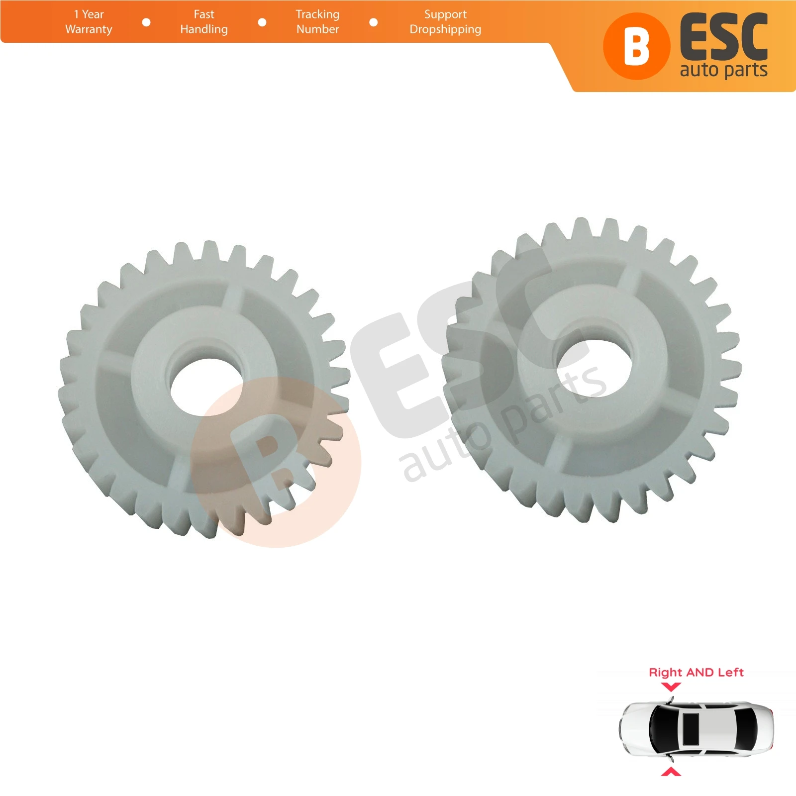 EGE590-1 2 Pieces Electrical Side Wing Mirror Folding Motor Repair Gear 30 Teeth for Hyundai i30 i20 i10 Made in Turkey