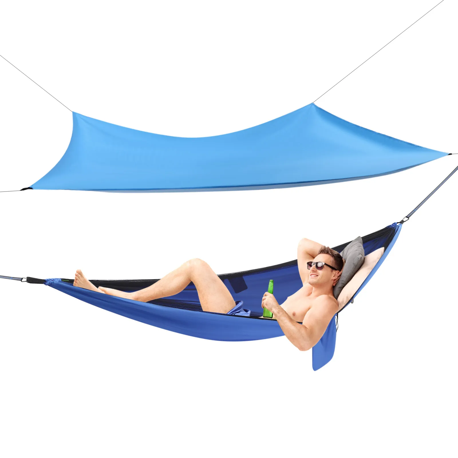 Camping Hammock, Hammocks with Mosquito Net Tent and Rain Fly Tarp, Hammock for Backpacking and Travel