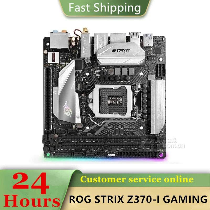 Intel ZsuspecZino 0i ROG STRIX Z370-I GAMING carte mère Utilisé Original LGA 1151 LIncome 1151 DDR4 32GB USB3.0 SATA3 Carte mère de bureau