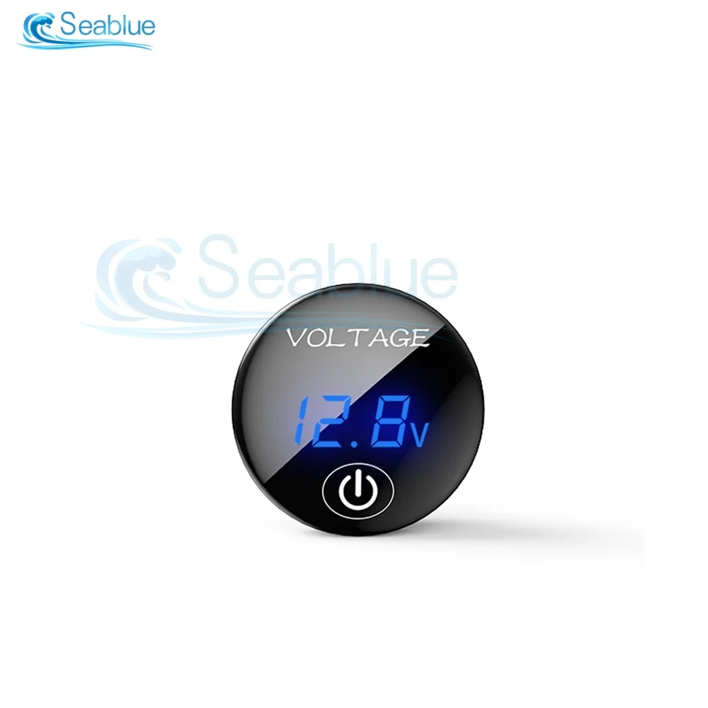 Imagem -03 - Led Painel Digital Carro Motocicleta Voltímetro Capacidade da Bateria Display Voltímetro com Interruptor de Toque Cores dc 5v 12v 24v 48v