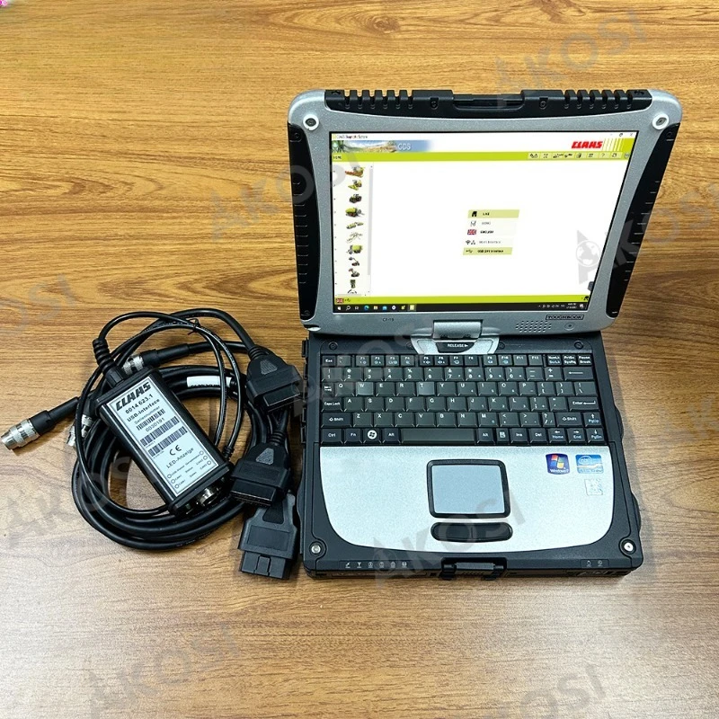 For CLAAS Diagnostic Kit Excavator Diagnostic Scanner Tool for CLASS Construction Truck+CF19 Laptop