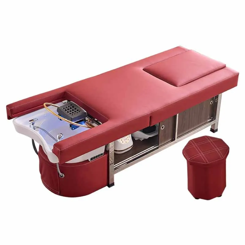 

Electric multi-functional massage shampoo bed with foot therapy, fumigation water heater, water circulation haircut, hair salon