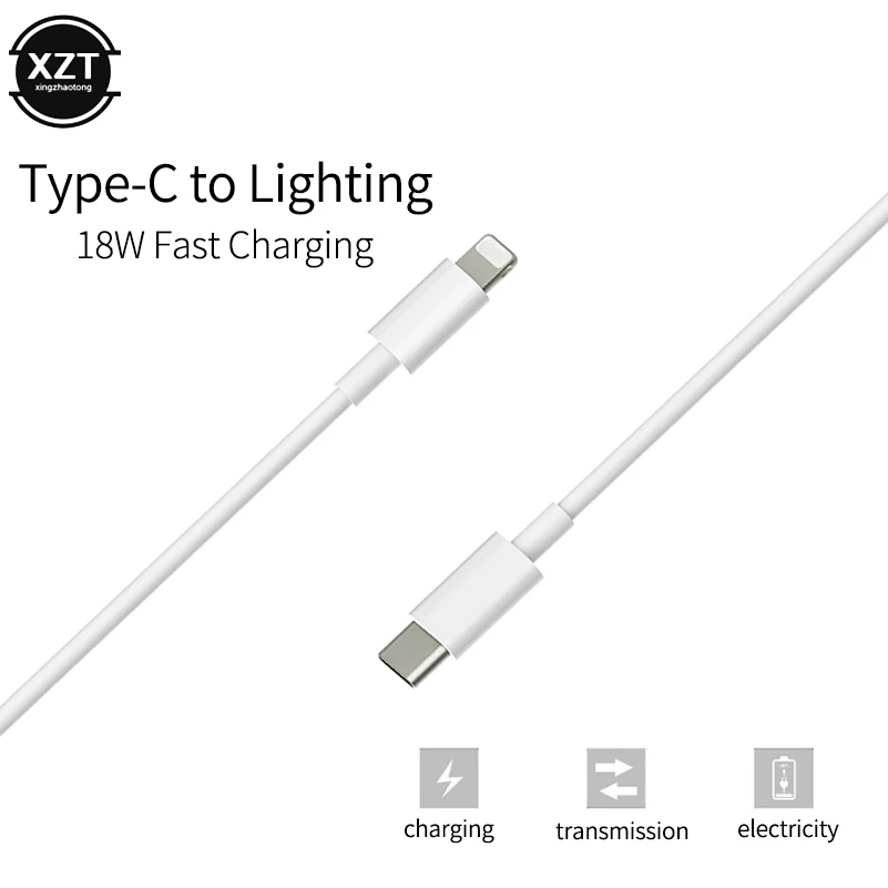 PD Fast Charging Cable For USB C Lightning For iPhone Xs X 8 pin to TypeC 3A Quick charger for Type C Lightning Macbook to phone