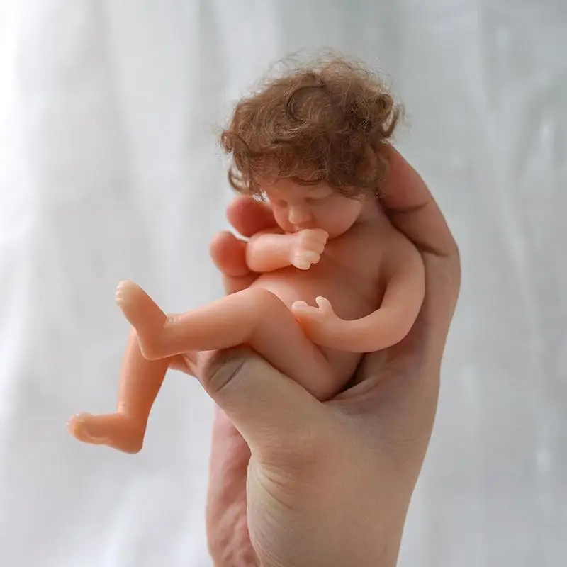 6inch Full Body Silicone Rebirth Doll Soft Imitation Baby Doll Children Accompany Dolls