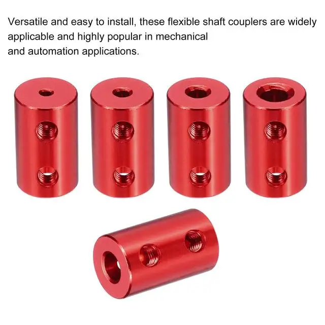 1 Stück Rote Starre Kupplung mit Schraube D14xL25/D12xL20/D16xL25 Aluminiumlegierung, Wellenkupplung, Motorzubehör – Detail 3