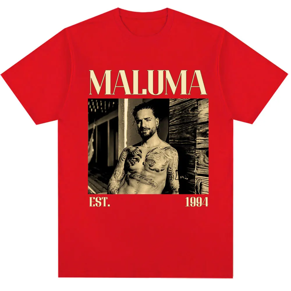 Rapper MALUMA Vintage Style Tshirt Men Women Hip Hop Gothic T Shirts Fashion Oversized Cotton Hipster T-shirts Streetwear Male