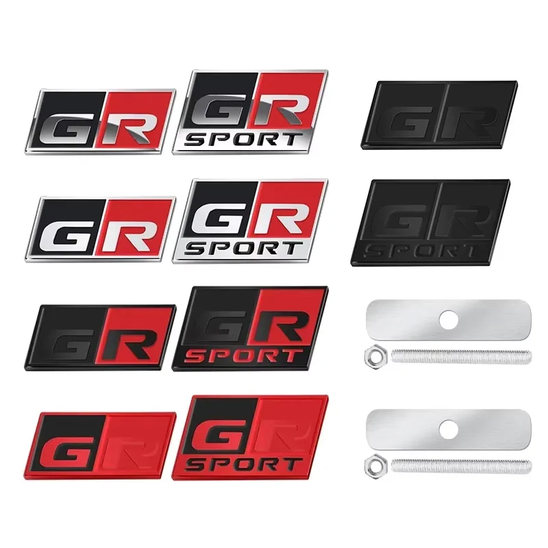 Emblema 3D de Aluminio con Logotipo GR SPORT para Toyota Alphard, Avensis, Prius, Verso, Crown, Yaris, Insignia de Carreras, Adhesivo Decorativo para Carrocería y Maletero