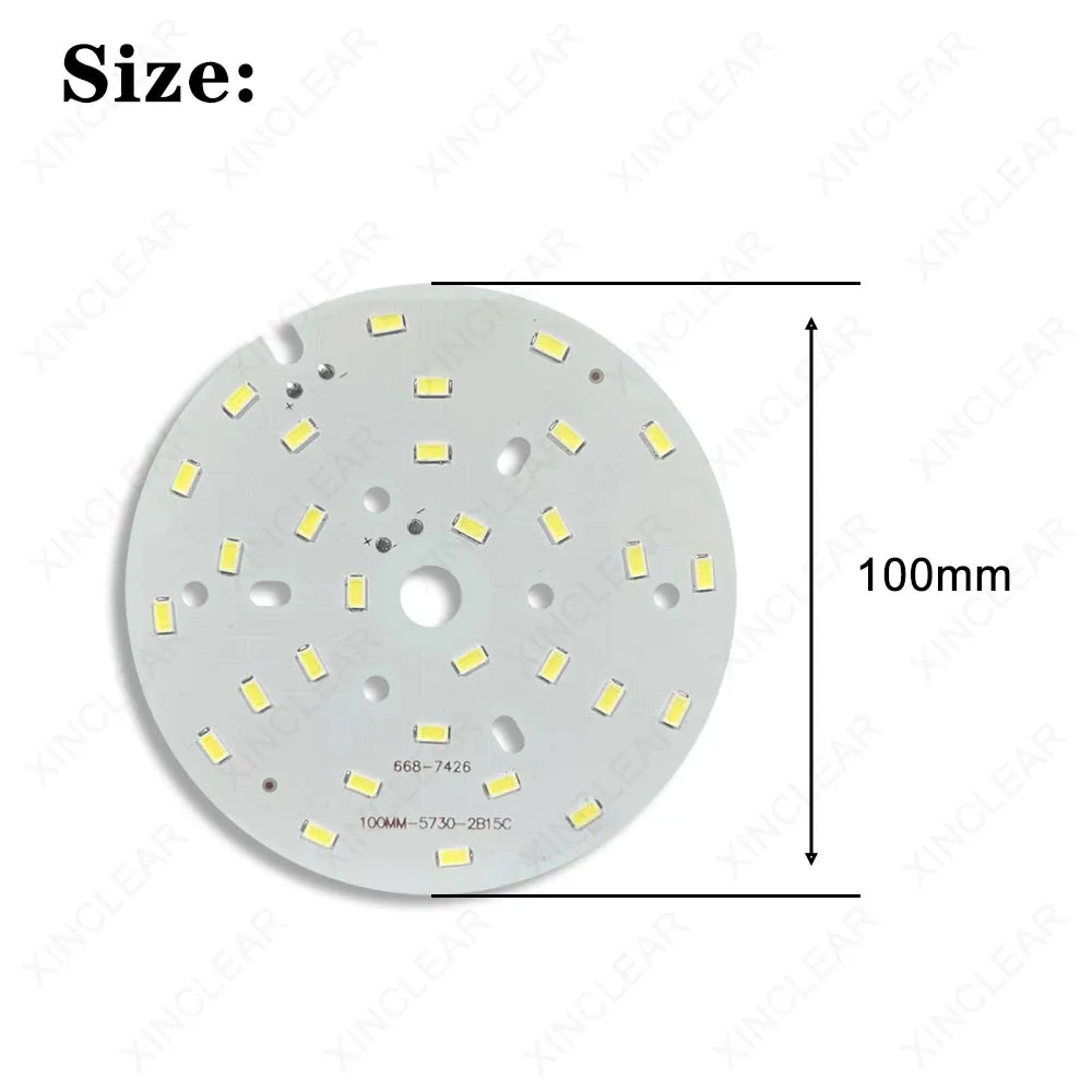 High Power LED SMD 5730 Chips 15W 45-48V Dia 85mm 100mm Bulb Lamp LED Diode Round Light Source Board For LED Downlight Spotlight