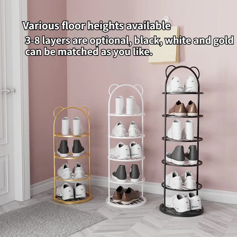 Simple Shoe Rack Wrought Iron Multi-layer Household Dormitory Save Space Storage Shoe Rack Iron Shoe Cabinet Shoes Shelf INS