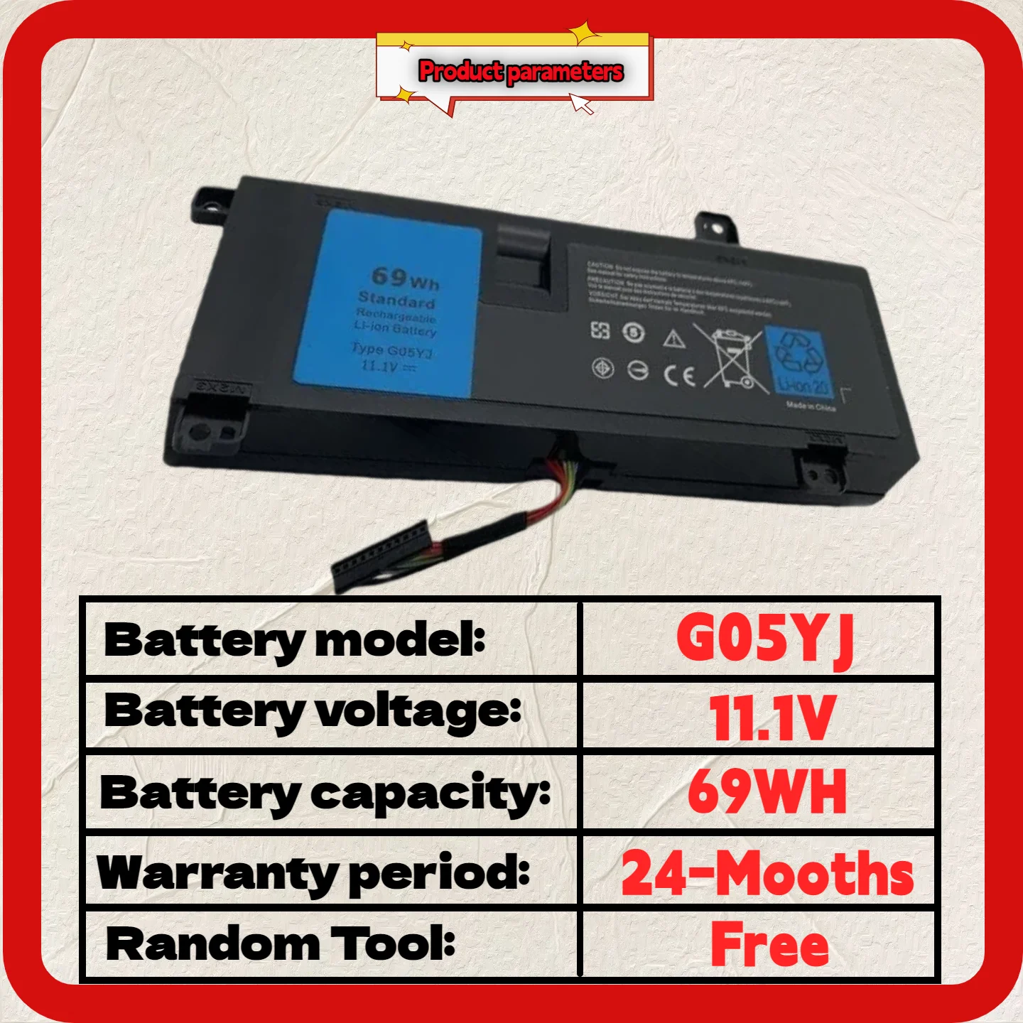 도매 및 소매 ❗ ❗ ❗   델 에일리언웨어 14 A14 M14X R3 R4 시리즈 P39G 에일리언웨어 14D-1528 GO5YJ Y3PN0 8X7용 G05YJ 배터리