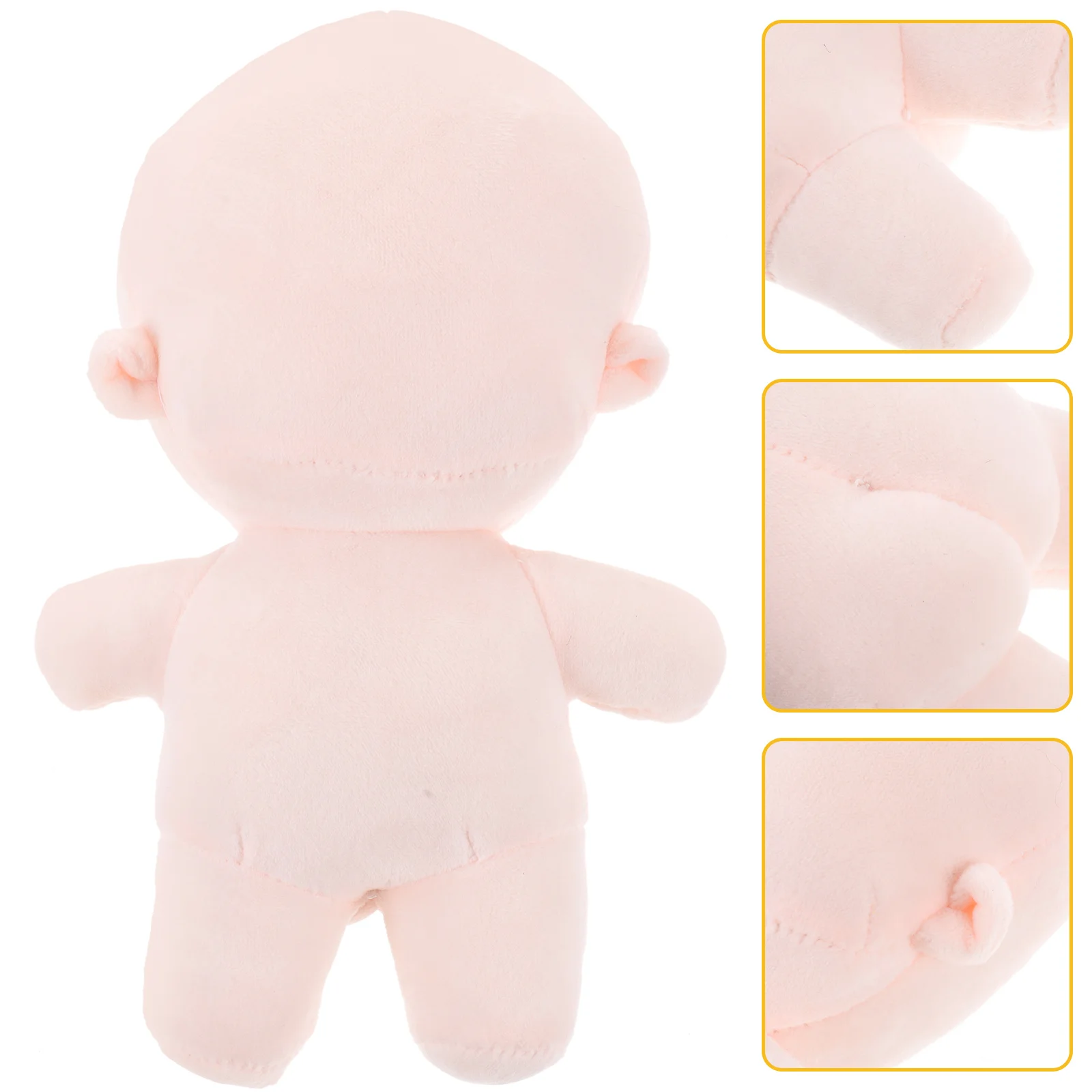 Blank Humanoid Plush Wear-resistant Model Kids Funny DIY Blank Body DIY Craft