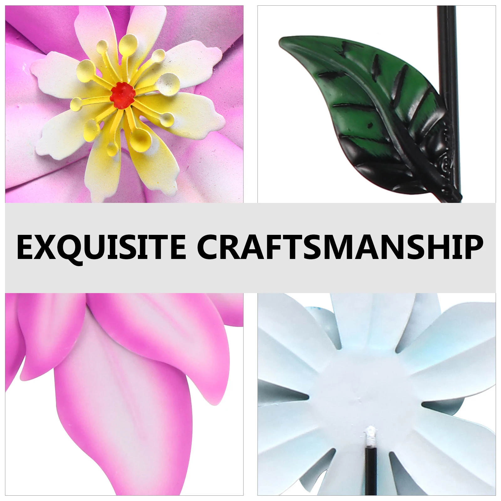 

Iron Flower Metal Decoration for Garden Outdoor Durable Material Metal Flower Stake Gift Idea Floral Lawn Decor nament