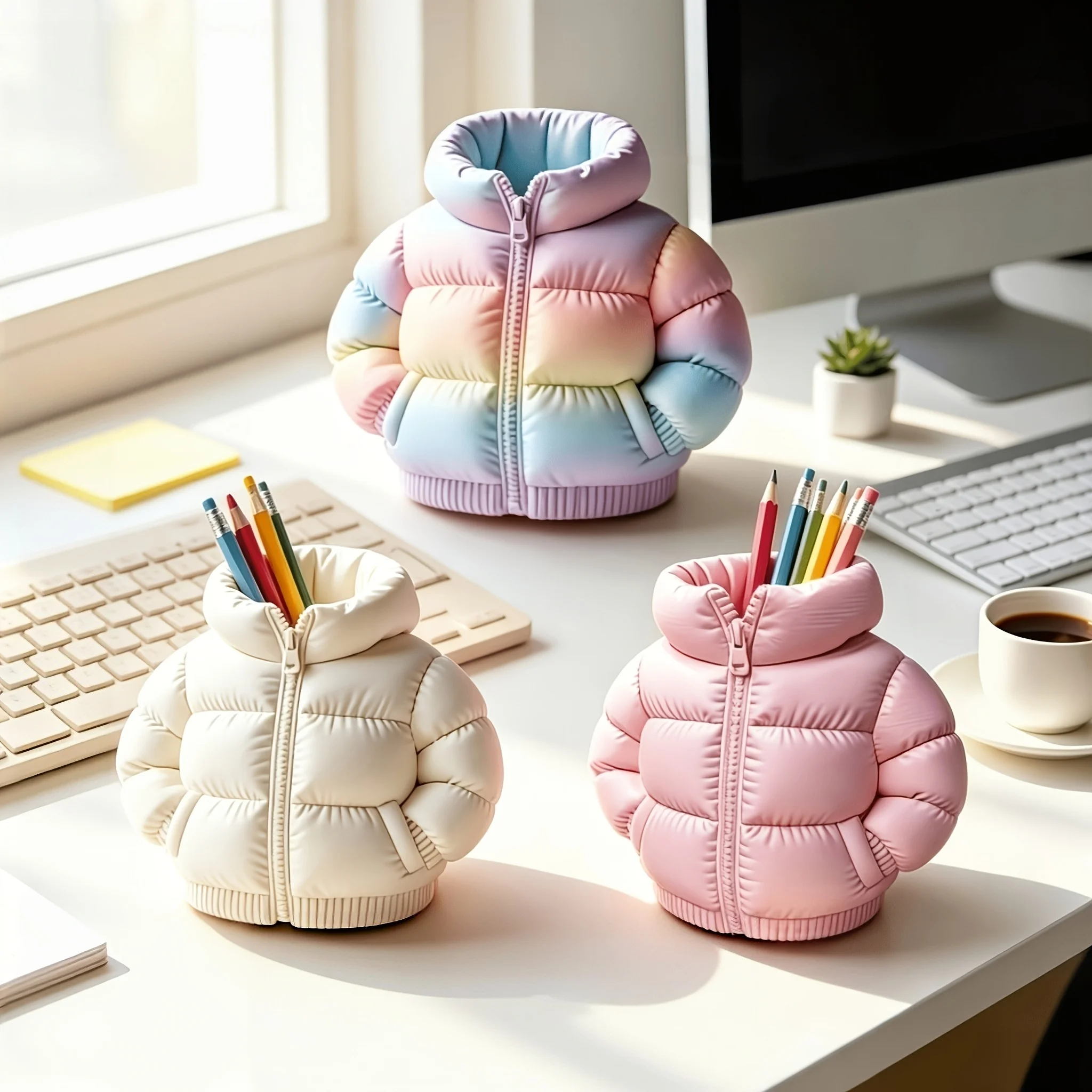 3D Printed Bread Pencil Holder Creative Desk Organizer Pen Storage Box Funny Office Decor Cute Makeup Brush Container