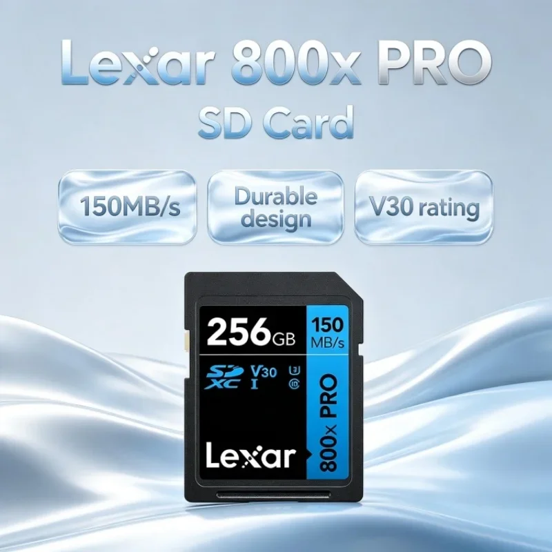 scheda-di-memoria-lexar-800x-pro-sdxc-velocita-di-lettura-150-mb-s-uhs-i-v30-classe-10-4k-32-gb-64-gb-128-gb-256-gb-per-fotocamere-d'azione