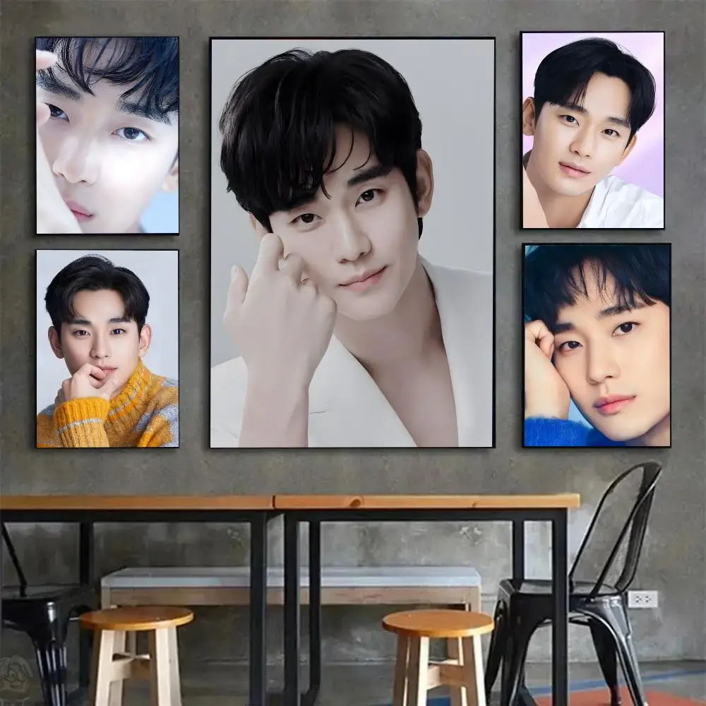 Acclaimed Korean Actor K-Kim Soo-hyun Poster Painting Wall Art Mural for Living Room Home Decor and Gifts