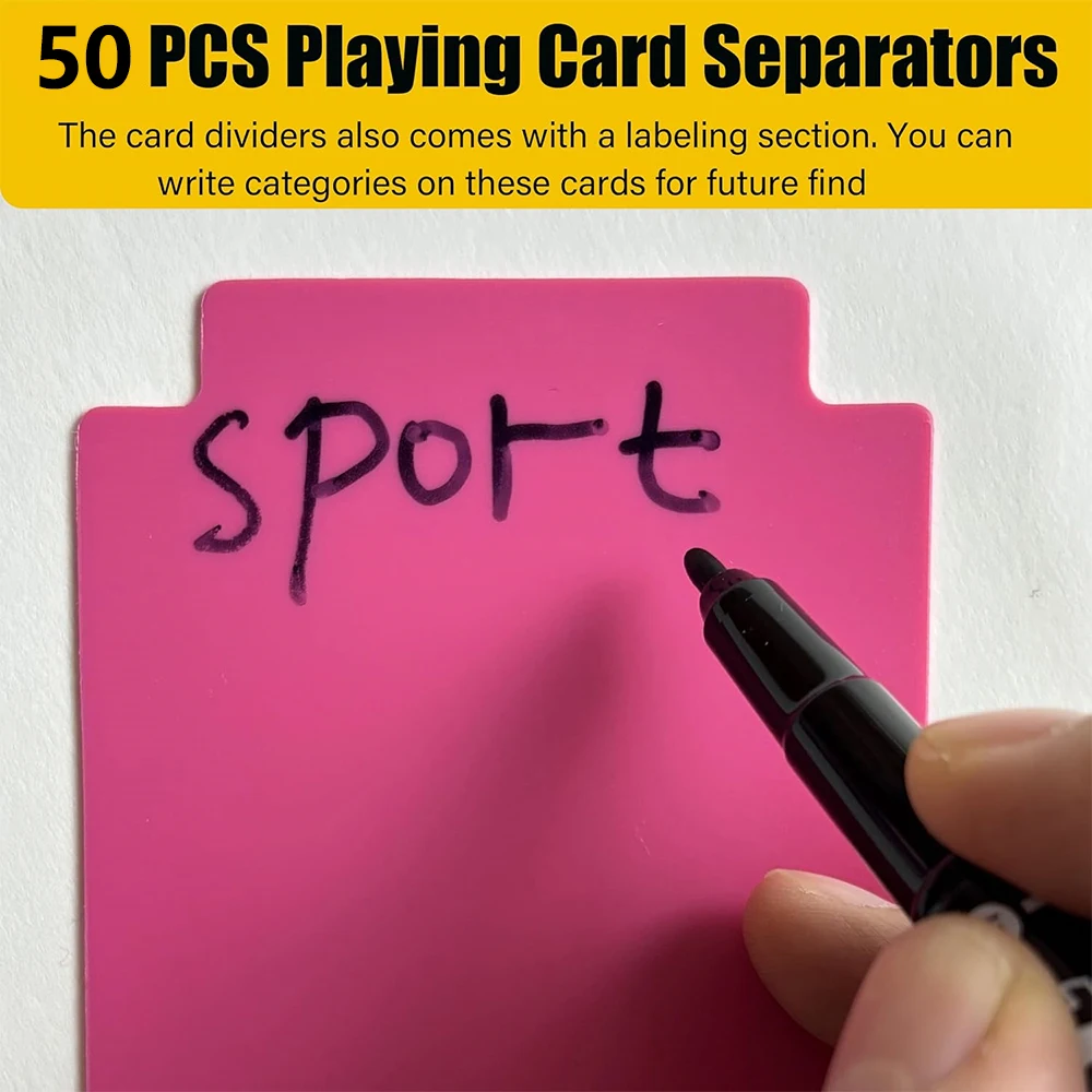 LMETJMA Trading Card Dividers Plastic Card Dividers Trading Card Page Dividers Playing Separator for Office Sports Gathering view 5