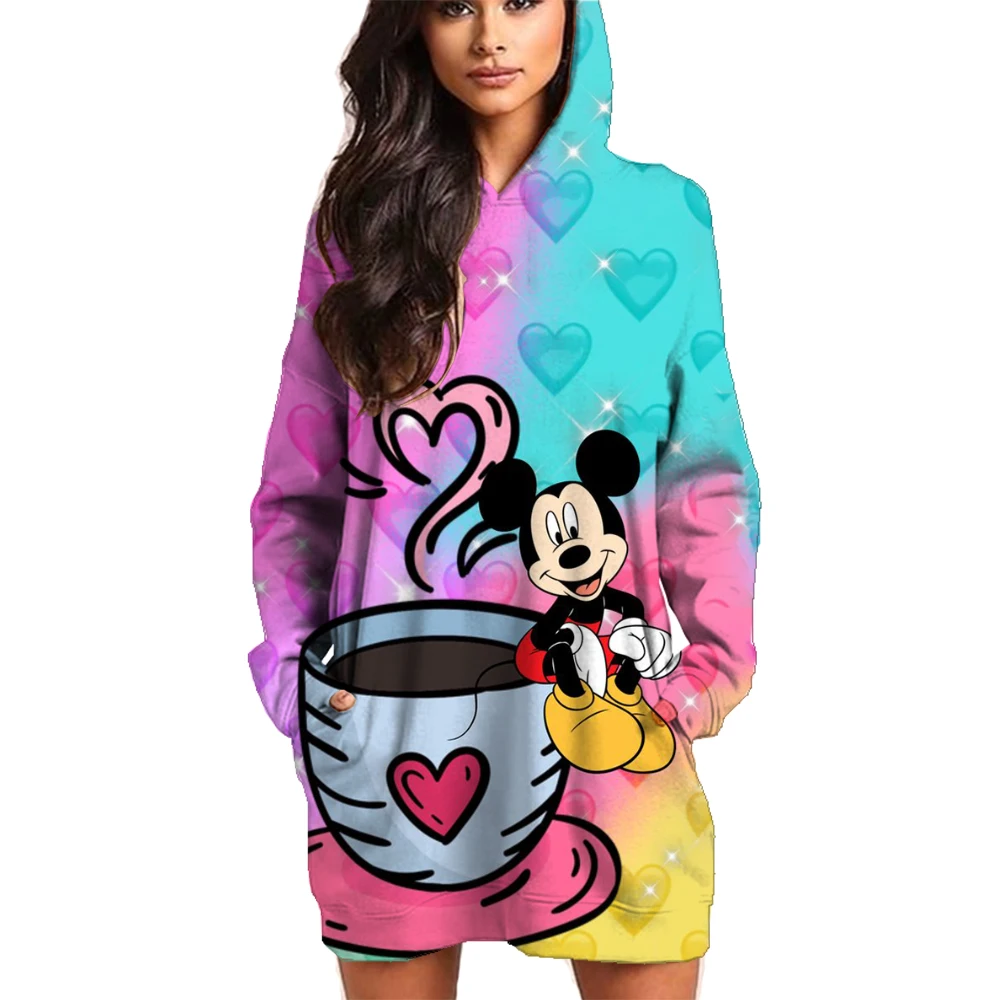 Disney Mickey Minnie Mouse 3D Hoodie Sweatshirts Men Women Fashion Casual Cool Pullover Boys Girls Harajuku Hoodie dress