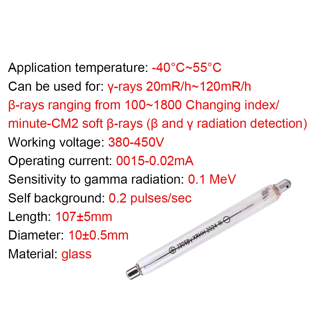J305 Geiger مولر أنبوب تستر الصلب بيتا جي إم للكشف عن Geiger عدة أنبوب النشاط الإشعاعي كشف عن الإشعاع النووي