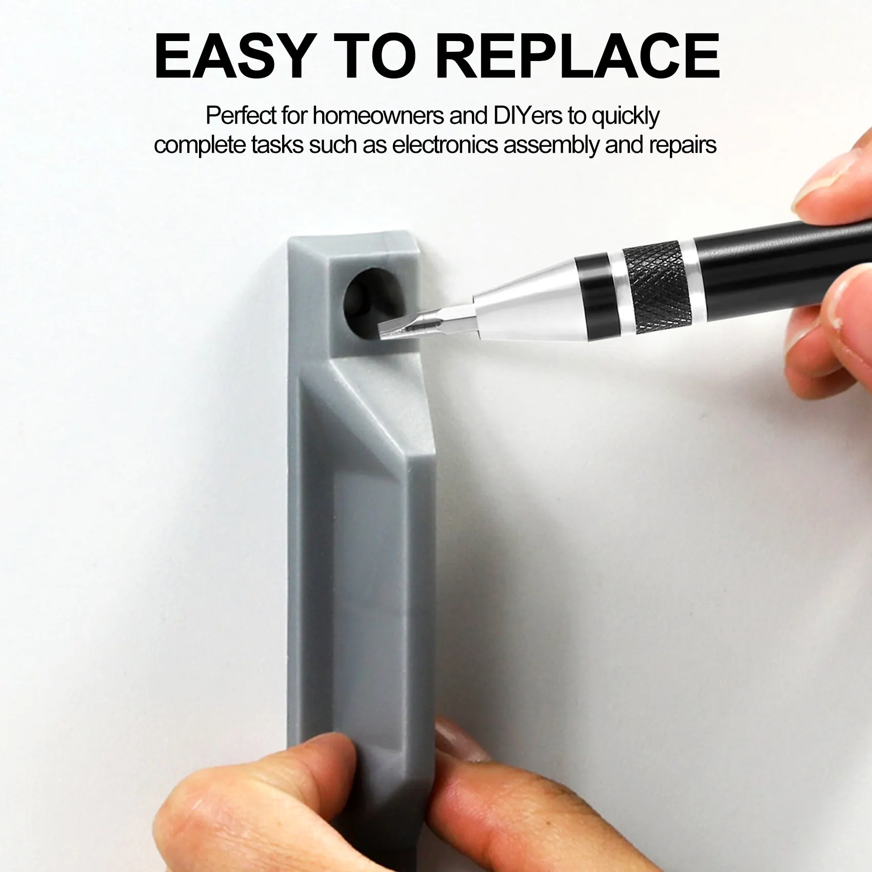 BAAG-4 Pcs Pen Screwdriver Handy Tool Eight In One Magnetic Pocket Screwdriver Multi-Function Mini Gadgets Repair Tools (Black)