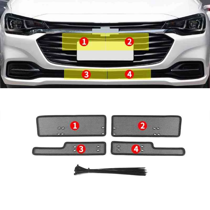 Car Front Grill Mesh Head Engine Protect Cover Anti-insect for Chevrolet Monza 2019 2020 2021 2022 2023 2024 Accessories Auto