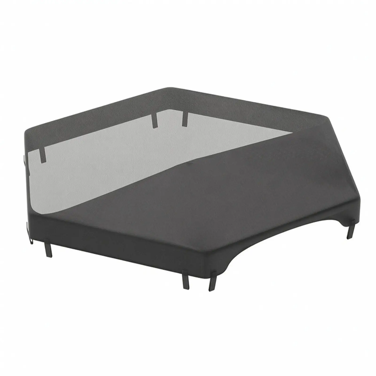 Six Sided Oxford Cloth Outdoor Playpen Cover Panel Black Pet Enclosure Divider with Edge Tabs for Dog Small Pet