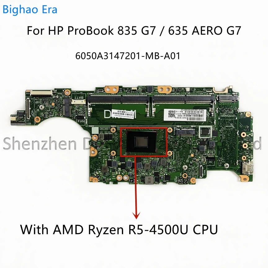 6050A3147201-MB-A01 For HP ProBook 635 AERO G7 Laptop Motherboard With R3-4300 R5-4500 R7-4700 CPU M30639-601 M30637/M30638-601