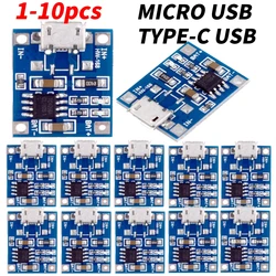 1-10 PCS Micro USB 5V 1A 18650 TP405~ Lithium Battery Charger Module Charging Board With Protection Dual Functions 1A Li-ion