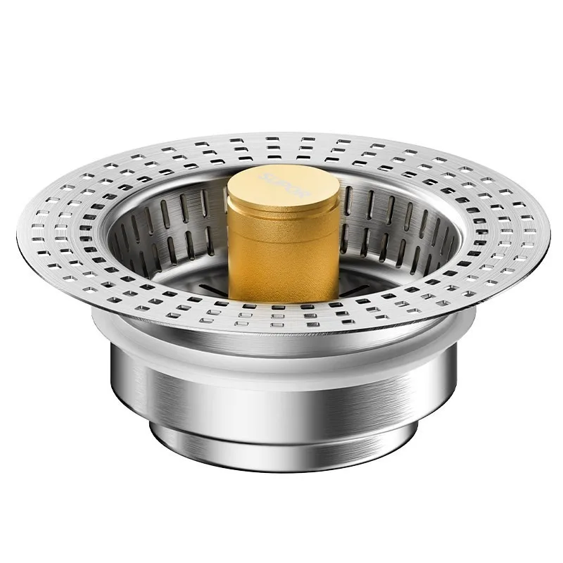 

304 Stainless Steel Kitchen Sink Drain Filter Screen Pop Up Drain Core Basin Waste Stopper Replacement Parts