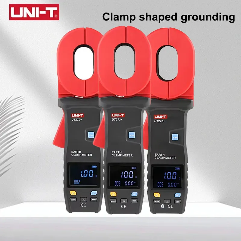 

UNI-T Grounding Resistance Meter Digital Clamp Earth Ground Tester Leakage Current Loop Resistance Test UT272+ UT273+ UT275+