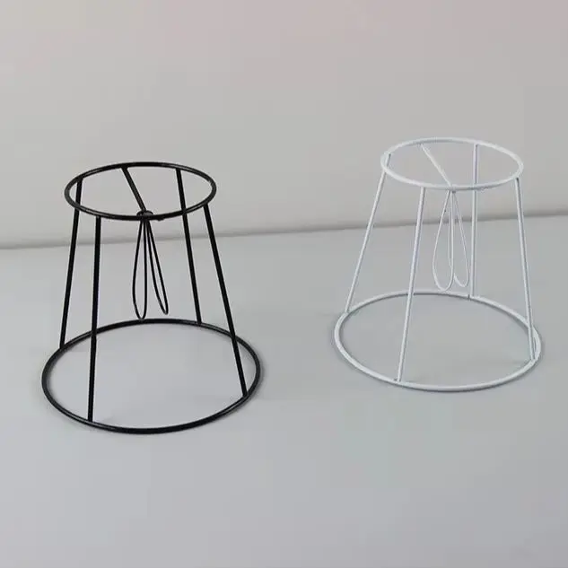 DIA 12cm Iron Lamp shade Frame, Black and White Color 2pcs 6pcs, Clip on