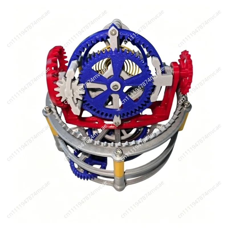 3D Printed Model Tourbillon Model Mechanical Pendulum Clock Internal Structure Principle DIY Production Clockwork Power Ornament