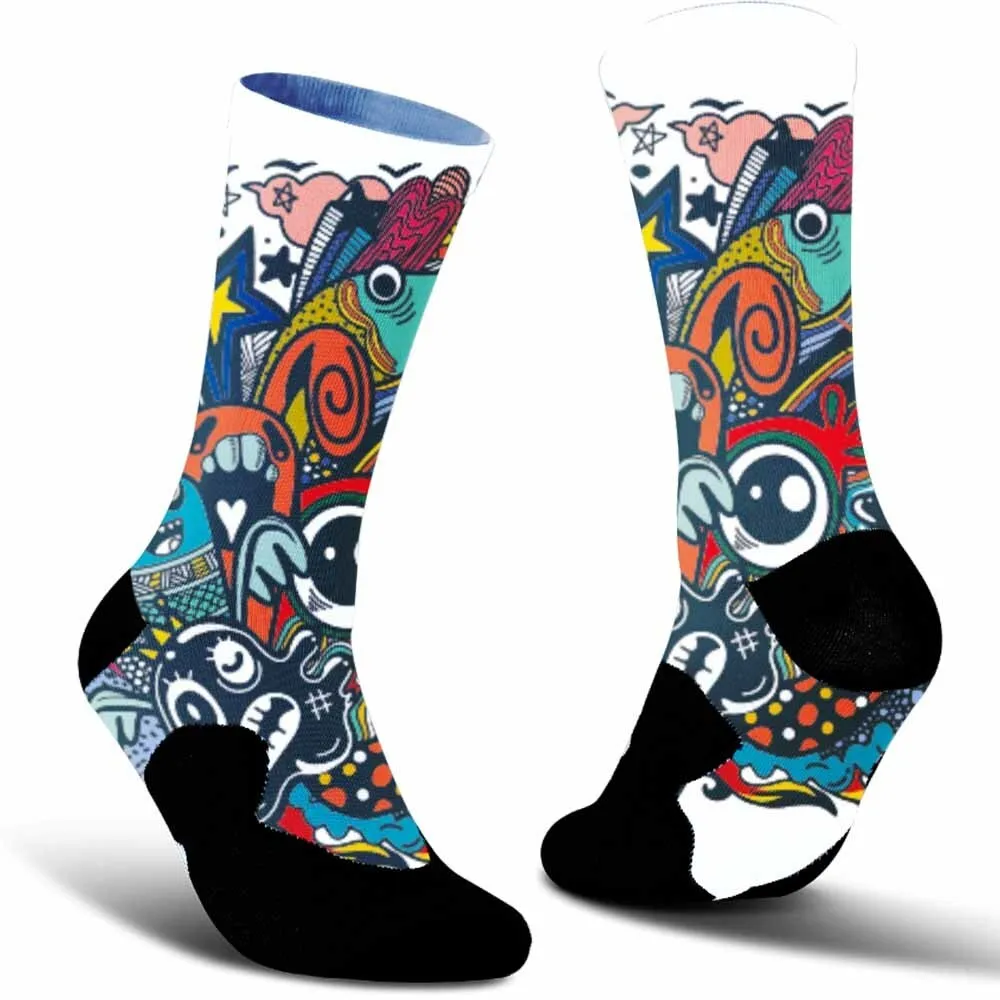 

2025 Новинка! Креативные велосипедные носки с граффити — модный дизайн унисекс, впитывающие пот, прочные и дышащие | Крутой подарок на велосипед