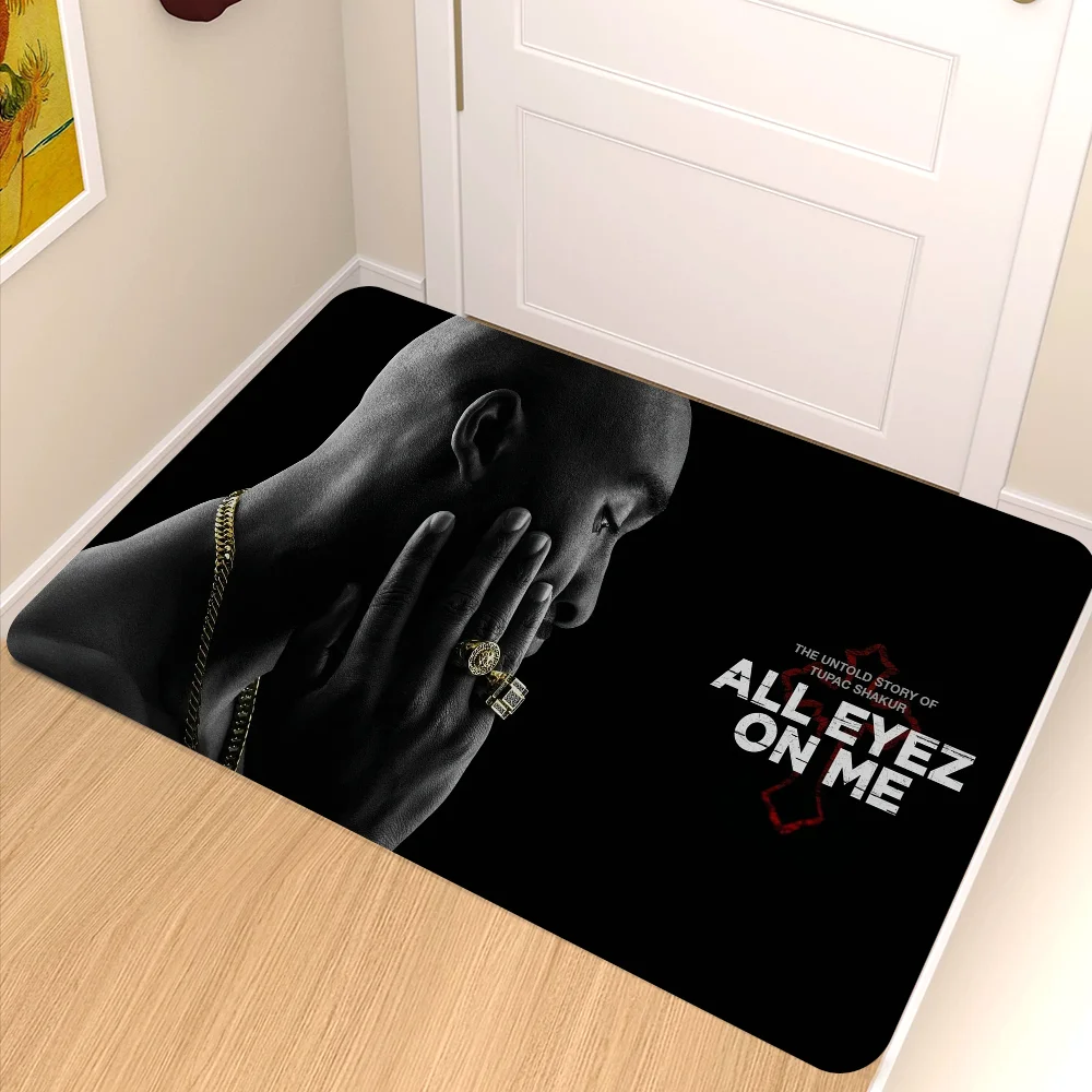 2Pac Tupac Amaru Shakur Floor Mat Bathroom Mat Kids Room Bedroom Decoration Balcony Anti-Slip Doormat Living Room Bedside Rugs