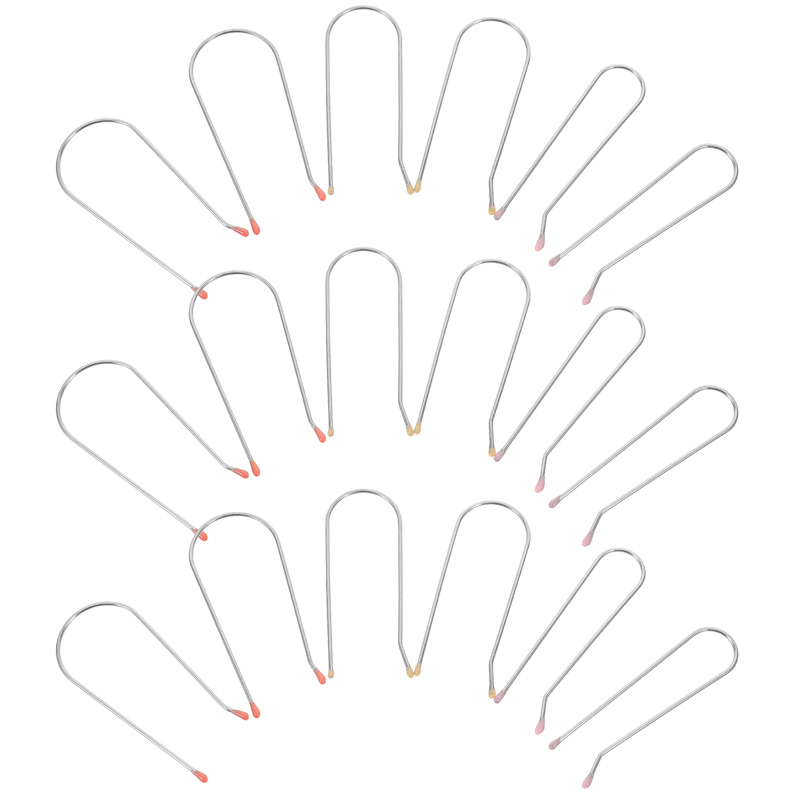 

24 Pcs Curling Pins Hot Roller Clips 1 9cm 2 54cm 3 2cm Stainless Steel Replacement Securing Clamps For Duckbill