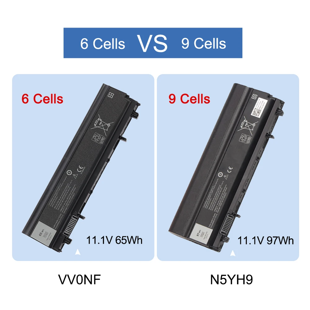ETESBAY VV0NF N5YH9 11.1V 65Wh 5800mAh 6-Cell Primary Notebook Battery For DELL Latitude E5440 , Latitude E5540 Laptops