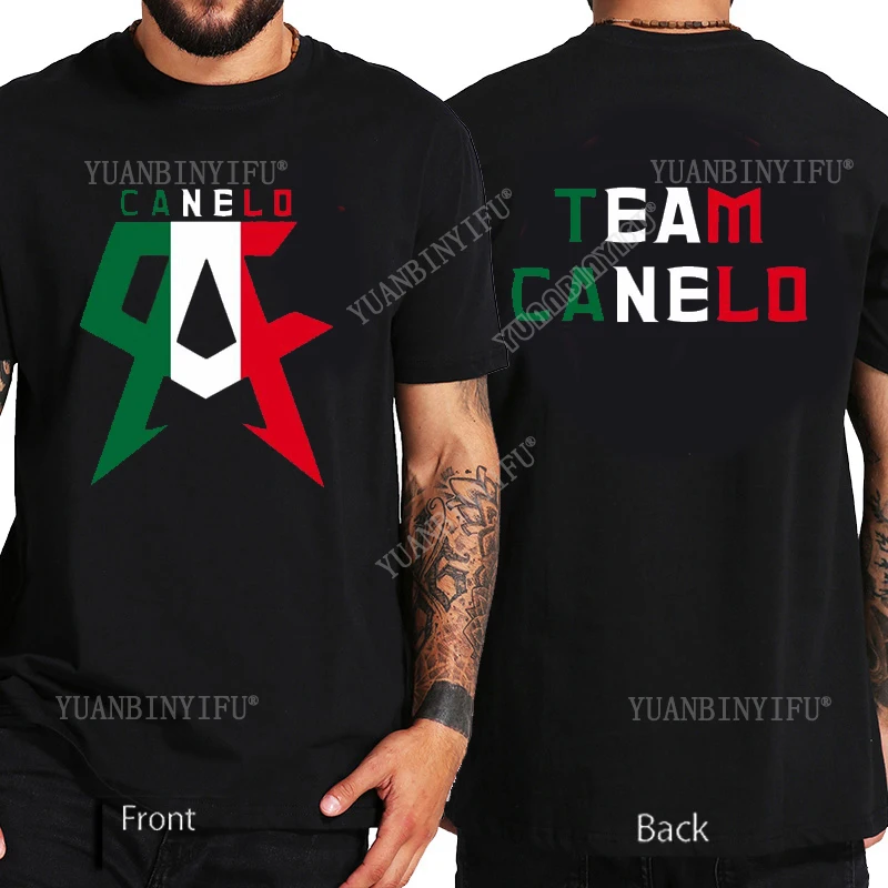New Style Classic Leisure Canelo Alvarez Boxinge Mexican Flag T-shirt  Casual  Short Sleeve O-neck Unisex Shirt Loose