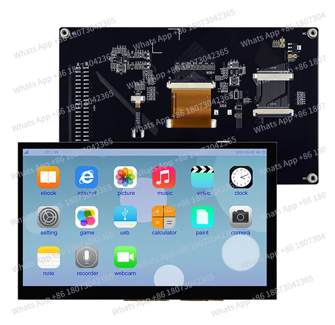 

IPS 7.0 inch 40PIN TFT LCD Capacitive Touch Screen FT5446 IC 24Bit RGB Interface 1024*600