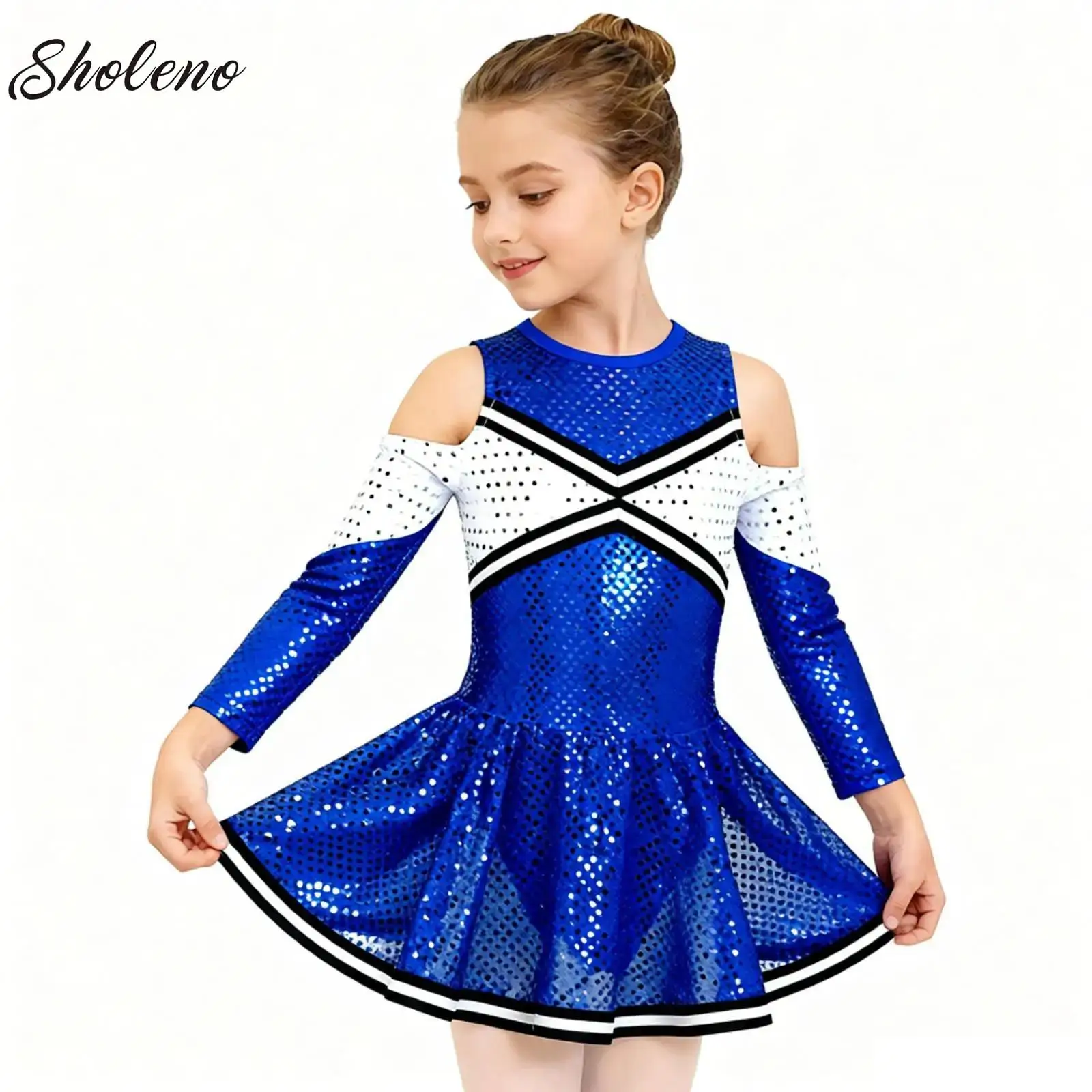 

Cheer Figure Skating Ballet Dress for Girls Cheerleading Clothes Teenager School Girls Cheering Dancewear Halloween Carnival