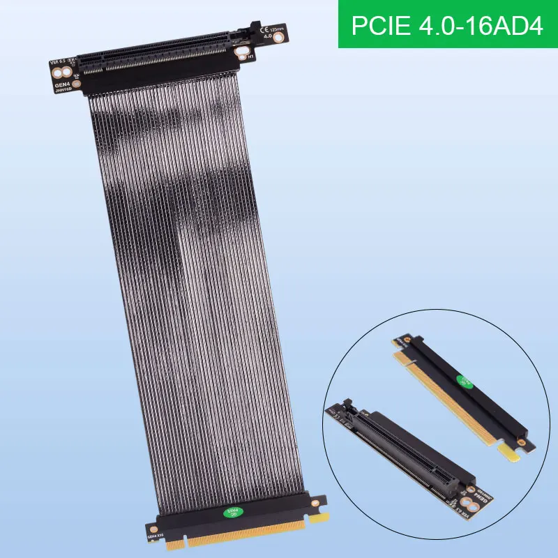 ADT-Link PCIE 4.0 X16 270° GEN4 Graphics Card Extension Cable Anti Right Angle Riser for 217e NZXT H1 case Gaming PC Accessories