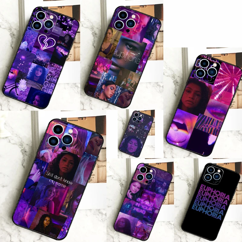 American TV Euphoria Zendaya Rue Case For iPhone 16 15 14 13 12 11 Pro Max X XR XS 7 8 Plus 12 13 Mini Bumper Cover