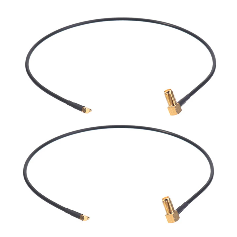 2PCS RF Extension Cable MMCX Male To Female RG174 Coaxial Feeder Wire 50 Ohm Gold Plated For Radio Communication Test Tool