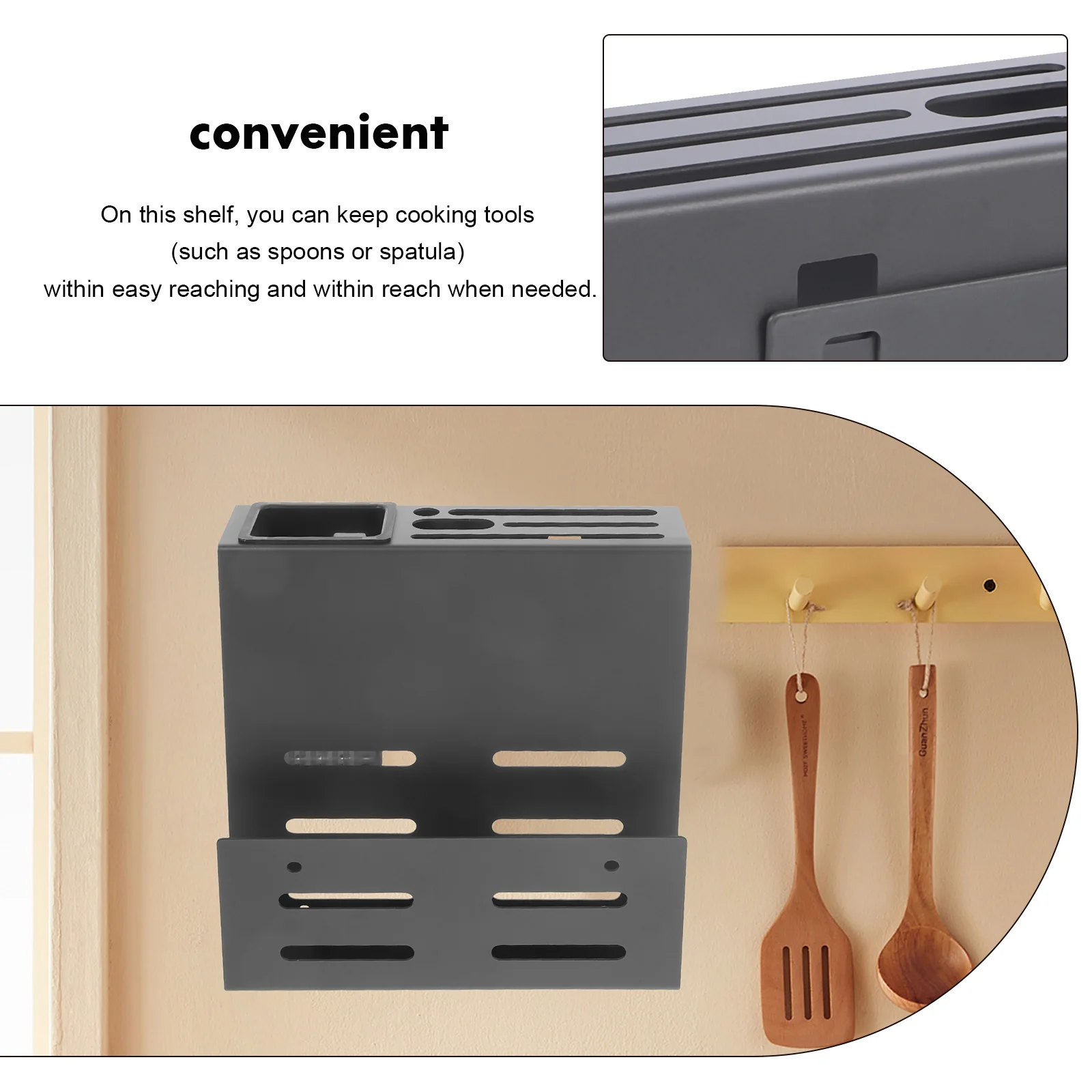 

Rust Resistant Metal Wall Cutting Board Holder Kitchen Utensil Rack Fork Spoon Holder Pan Covering Draining Rack