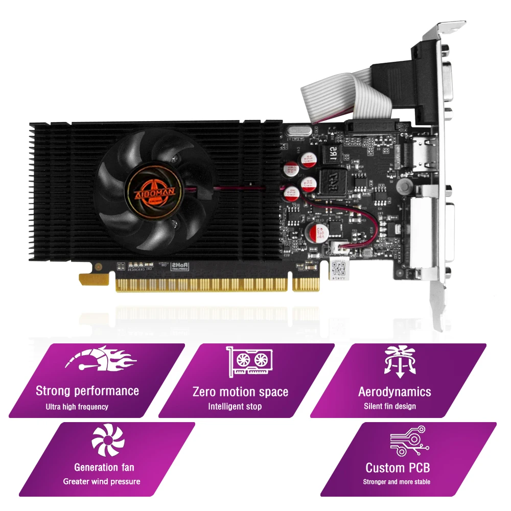 GT740 4G  PCl Express 3.0 X16 GDDR3 128Bit  Cards  Memory Video Gaming Card Suitable for Computer Assembly Accessories  ﻿