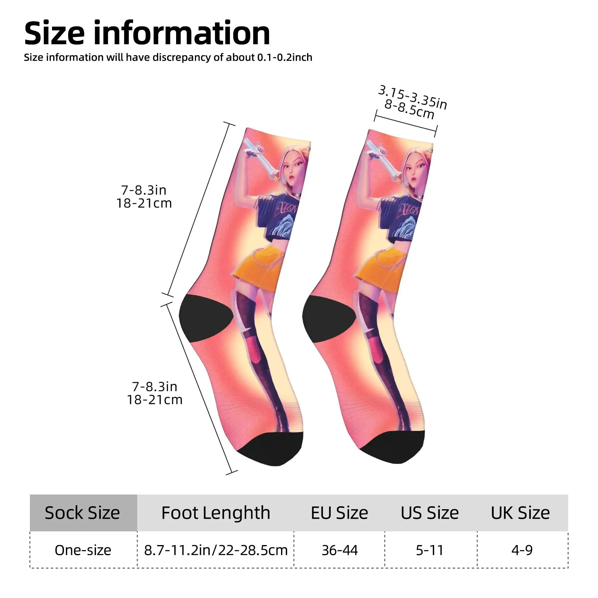 Baby Saja KPop Demon Hunters Chibi Art Stockings Men Socks Medium Soft Casual Socks Autumn Cycling Anti Sweat Custom Socks Gift