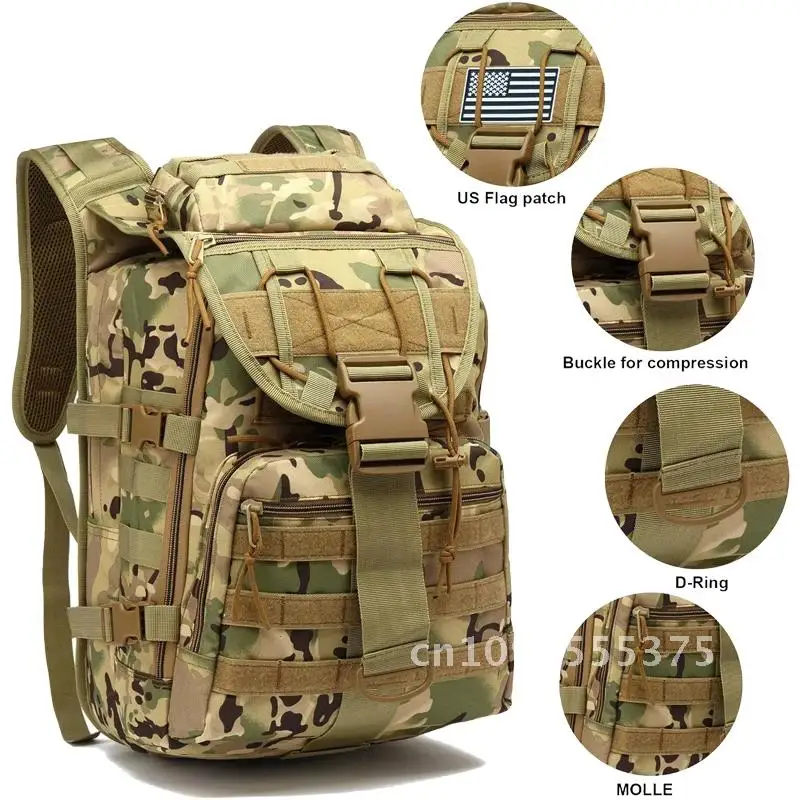 Tactical Backpack for Men, Survival Outdoor Backpacks for Camping Hiking Trekking