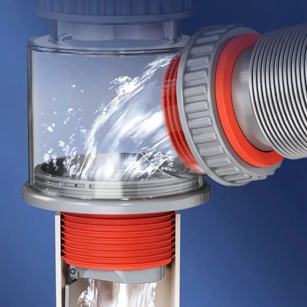 Anti Odor Kitchen Sink Drain Pipe Connector For Yingba Basin Plumbing Sewer Hose Fitting Modern Drainage Sealing Accessory