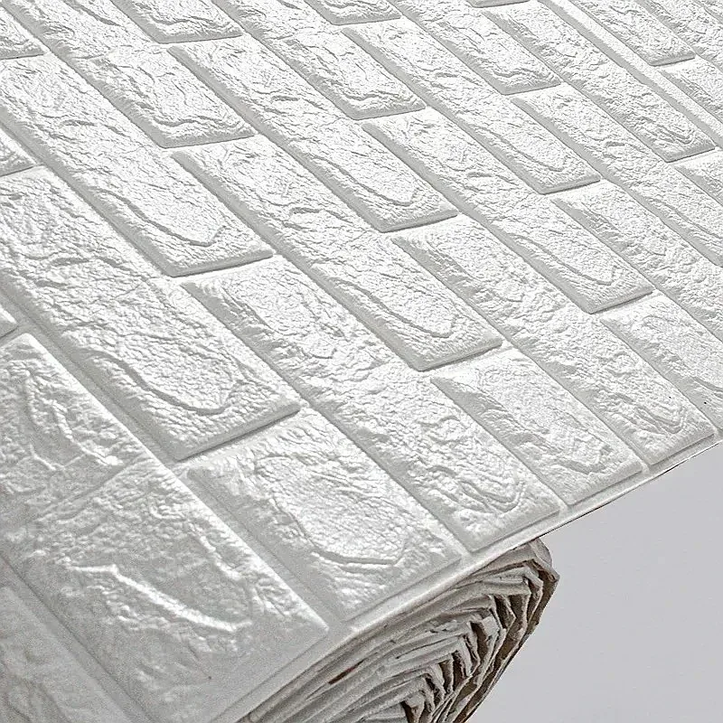 70cmx10m Self-adhesive Wallpaper Decoration, Antique Foam Brick Wallpaper, Living Room Bedroom Waterproof 3D Wall Sticker